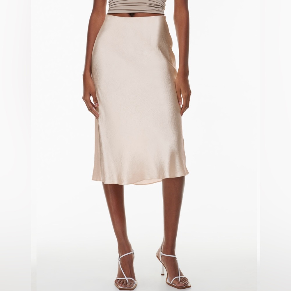 Aritzia Babaton Slip Satin Midi Skirt